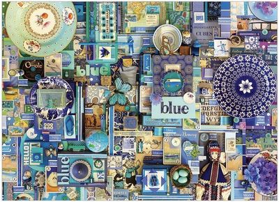 &#039;The Rainbow Project&#039; Cobble Hill 1000 Piece Jigsaw Puzzle Colour - Blue