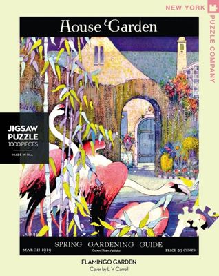 New York Puzzle Company 1000 Piece Jigsaw Puzzle:  Flamingo Garden