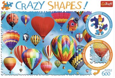 Trefl 600 Piece &#039;Crazy Shapes&#039; Jigsaw Puzzle: Colourful Balloons