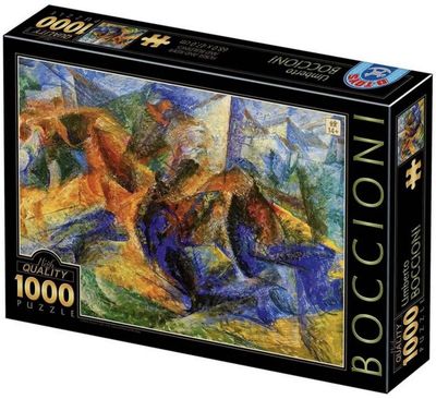 Dtoys 1000 Piece Jigsaw Puzzle: Boccioni :- Horse-Rider-Buildings