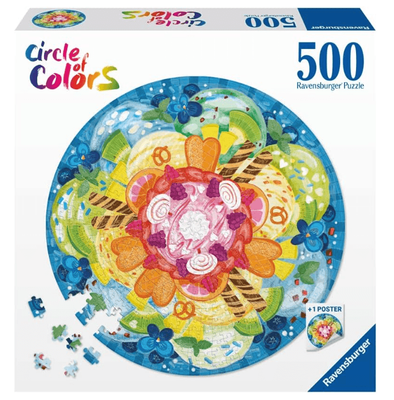 Ravensburger 500 Piece Round Jigsaw Puzzle Circle of Colours Ice Cream
