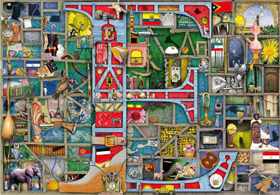 Ravensburger 1000 Piece Jigsaw Puzzle Colin Thompson Awesome Alphabet E