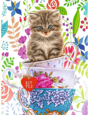 Ravensburger 500 Piece Jigsaw Puzzle Kitten in a Cup