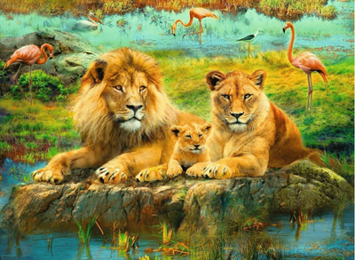 Ravensburger 500 Piece Jigsaw Puzzle Lions in the Savannah