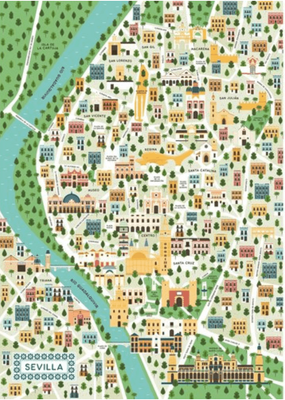 Ravensburger 1000 Piece Jigsaw Puzzle Map of Seville