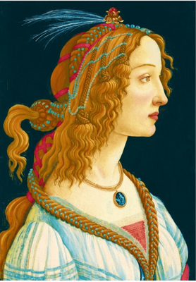 Bluebird Art 1000 Piece Jigsaw Puzzle Sandro Botticelli - Idealised Portrait of a Lady, 1480