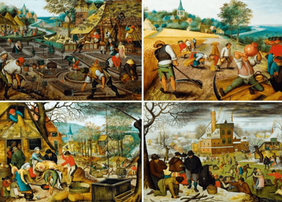 Bluebird Art 1000 Piece Jigsaw Puzzle Pieter Brueghel the Younger - The Four Seasons