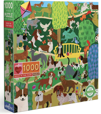 eeBoo 1000 Piece Jigsaw Puzzle: Dogs In The Park