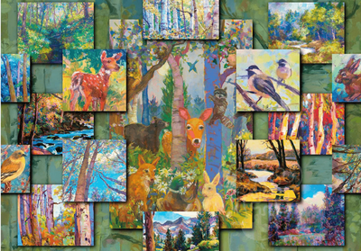 Enjoy 1000 Piece Jigsaw Puzzle Woodland Collage