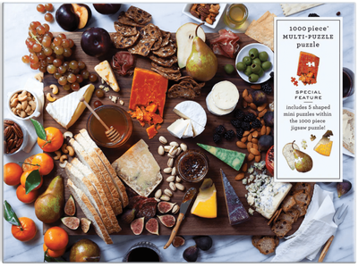 Galison Art of the Cheeseboard 1000 Piece Multi-Puzzle Puzzle