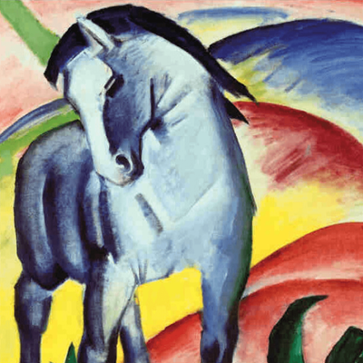 Curiosi Germany 66 Piece Mini Jigsaw Puzzle Franz Marc Blue Horse