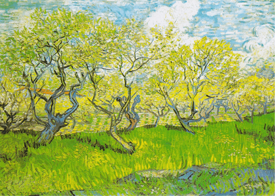 Enjoy 1000 Piece JIgsaw Puzzle Vincent Van Gogh Orchard in Blossom