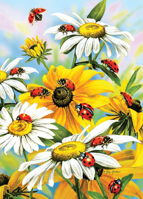 Holdson 500XL Piece Jigsaw Puzzle NATURE&#039;S CALLING (LADYBUGS ON SUNFLOWERS)