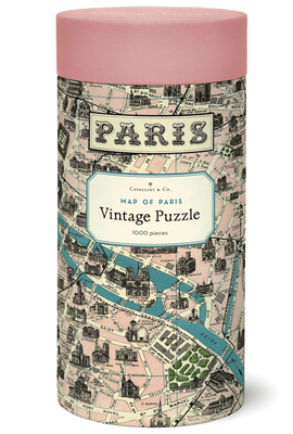 Cavallini &amp; Co 1000 Piece Vintage Poster Jigsaw Puzzle: Map of Paris