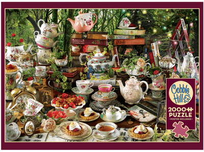 Cobble Hill 2000 Piece Jigsaw Puzzle  Mad Hatter&#039;s Tea Party