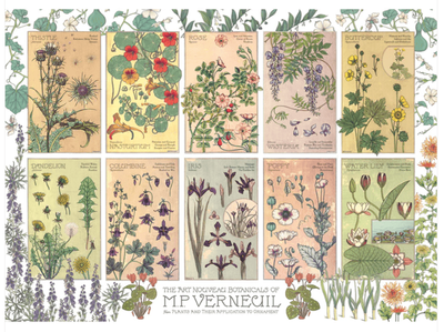 Cobble Hill 1000 Piece Jigsaw Puzzle Botanicals by Verneuil