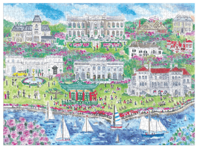 Galison 1000 Piece Jigsaw Puzzle Michael Storrings Newport Mansions