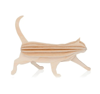 LOVI Cat 12cm Natural Wood