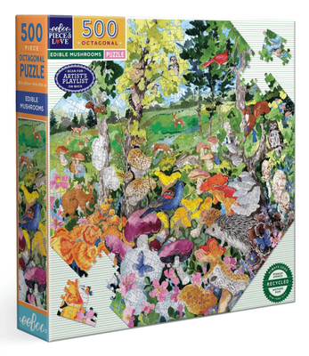 eeBoo 500 Piece Jigsaw Puzzle: Edible Mushrooms