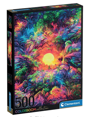 Clementoni 500 Piece Jigsaw Puzzle: Psychedelic Jungle Sunrise