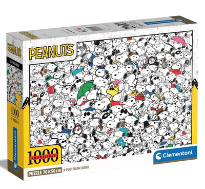 Clementoni 1000 Piece Jigsaw Puzzle Impossible Puzzle, Peanuts