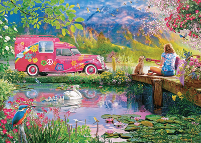 Holdson 1000 Piece Jigsaw Puzzle A Road Less Travelled - Hippie