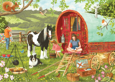 Holdson 1000 Piece Jigsaw Puzzle Weekend Away  (Horsedrawn Caravan)