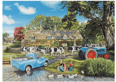 Holdson 1000 Piece Jigsaw Puzzle Village Kids (Crossing the Ford)