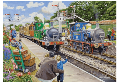 Holdson 500XL Piece Jigsaw Puzzle  At The Station (Horsted Keynes On The Bluebell Railway)