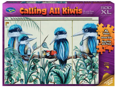 Holdson 500XL Piece Jigsaw Puzzle Calling All Kiwis Buzzy Bee &amp; Friends