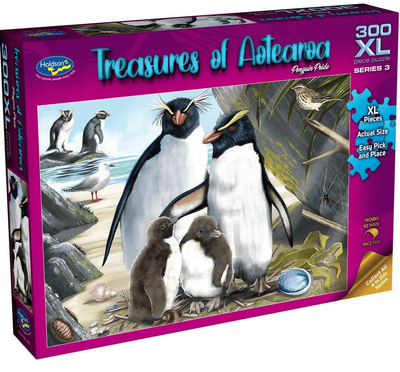 Holdson 300 XL Piece Jigsaw Puzzle Treasures of Aotearoa  (Penguin Pride)