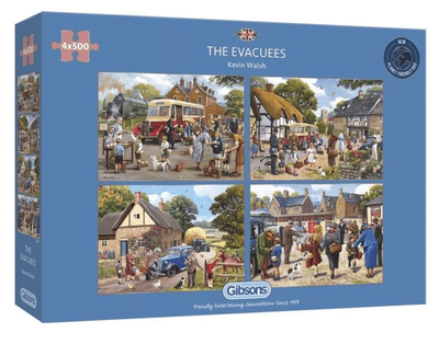 Gibsons 4 x 500 Piece Jigsaw Puzzles The Evacuees