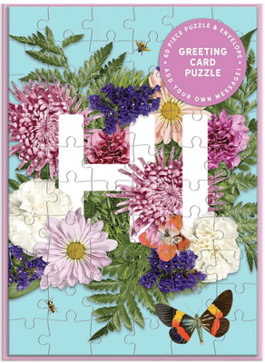 Greeting Card Puzzle  - Say It With Flowers Hi