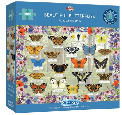 Gibsons 1000 Piece Jigsaw Puzzle Beautiful Butterflies