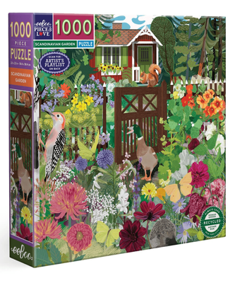 eeBoo 1000 Piece Jigsaw Puzzle: Scandinavian Garden