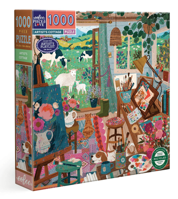 eeBoo 1000 Piece Jigsaw Puzzle: Artist&#039;s Cottage