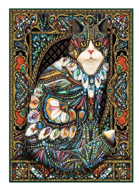 Holdson 1000 Piece Jigsaw Puzzle Cat Fanciers: Jewelled Cat