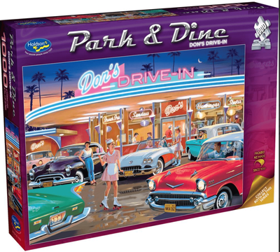 Holdson 1000 Piece Jigsaw Puzzle Park &amp; Dine: Don's Drive In