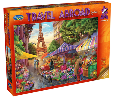 Holdson 1000 Piece Jigsaw Puzzle Travel Aboard S2 Flower Market Paris