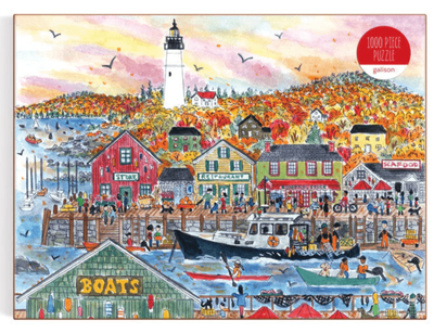 Galison 1000 Piece Jigsaw Puzzle Michael Storrings Autumn by the Sea
