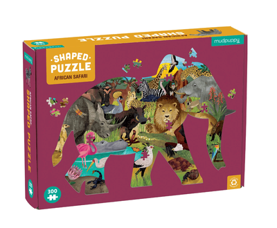 Mudpuppy African Safari 300 Piece Shaped Jigsaw Puzzle 7yrs+