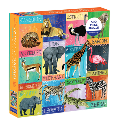 Mudpuppy Painted Safari 500 Piece Jigsaw Puzzle 8yrs+