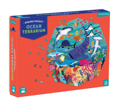 Mudpuppy Terrarium - Ocean 750 Piece Shaped Jigsaw Puzzle 8yrs+