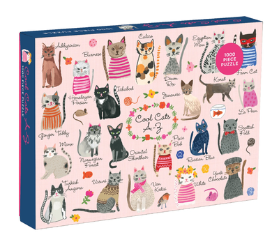 Mudpuppy Cool Cats A-Z 1000 Piece Jigsaw Puzzle 8yrs+