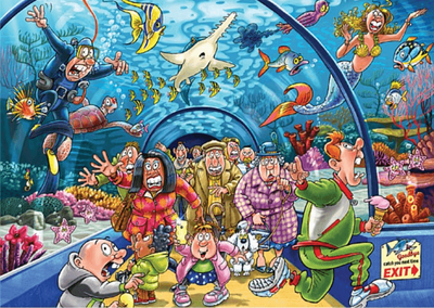 Holdson Wasgij 1000 Piece Jigsaw Puzzle Original 43 Aquarium Antics
