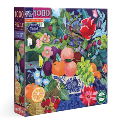 eeBoo Stone Fruit Still Life 1000 Piece Jigsaw Puzzle