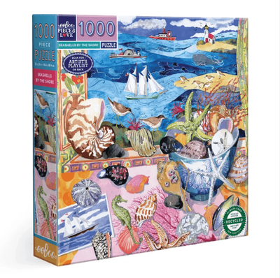 eeBoo Seashells by the Shore 1000 Piece Jigsaw Puzzle
