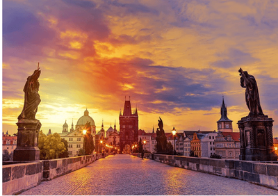 Enjoy 1000 Piece Jigsaw Puzzle Charles Bridge At Sunset Prague