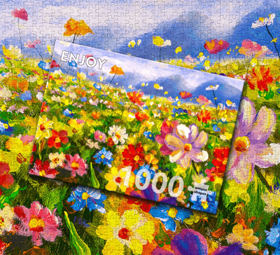 Enjoy 1000 Piece Jigsaw Puzzle Colourful Flower Meadow