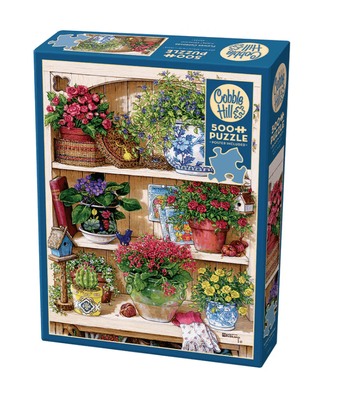 Cobble Hill 500 Piece Jigsaw Puzzle Flower Cupboard